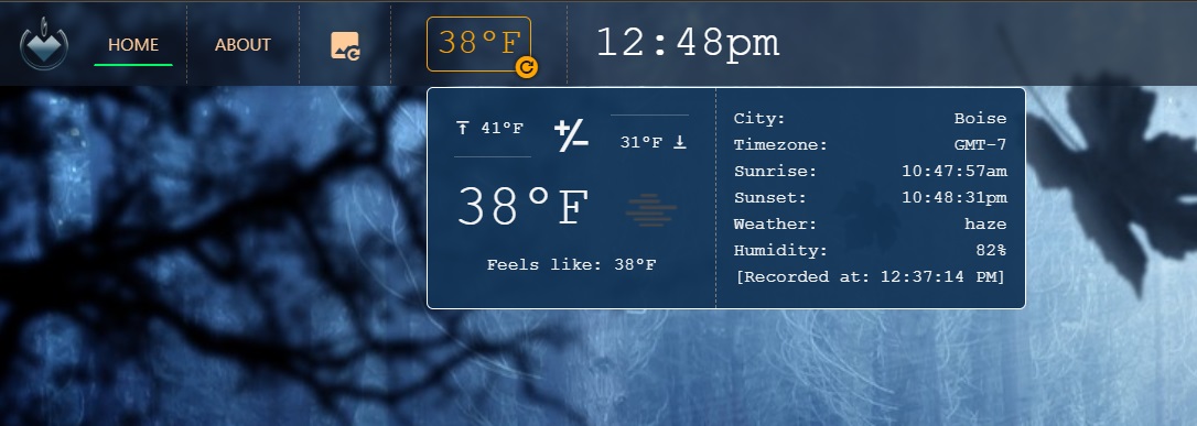 Inspire Weather Widget